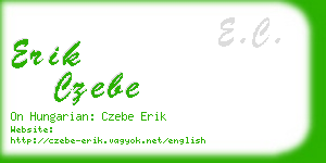 erik czebe business card